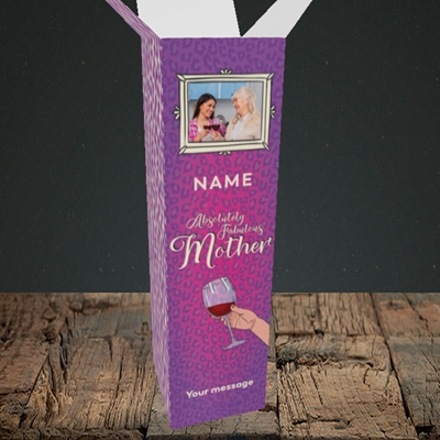 Picture of Absolutely Fabulous, Mother's Day Design, Upright Bottle Box