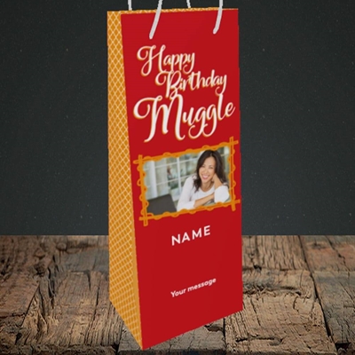 Picture of Muggle, Birthday Design, Bottle Bag