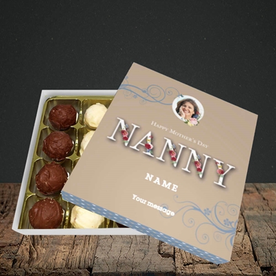 Picture of Nanny Floral Letters, Mother's Day Design, Choc 16