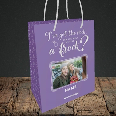 Picture of Got The Rock, Wedding Design, Small Portrait Gift Bag