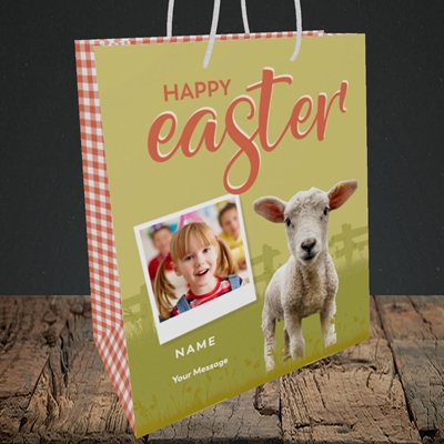 Picture of Lamb To See You, Easter Design, Medium Portrait Gift Bag