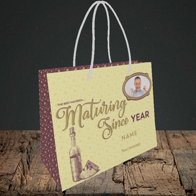 Picture of Maturing Since, Birthday Design, Small Landscape Gift Bag
