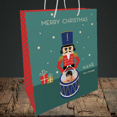 Picture of Drummer Boy, Christmas Design, Medium Portrait Gift Bag