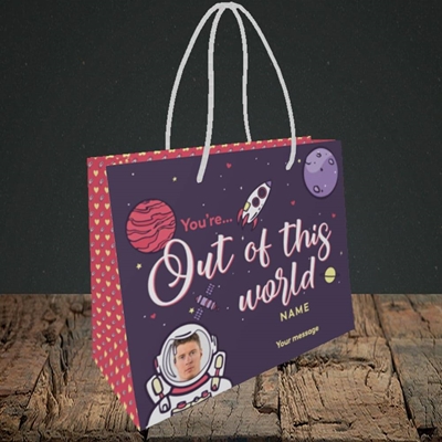 Picture of Out Of This World, Valentine's Design, Small Landscape Gift Bag