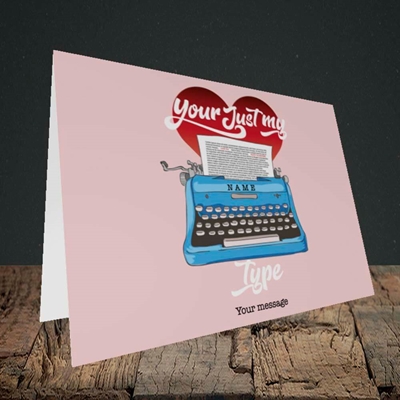 Picture of Just My Type(Without Photo), Valentine's Design, Landscape Greetings Card