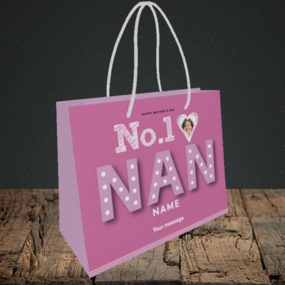Picture of No. 1 Nan, Mother's Day Design, Small Landscape Gift Bag