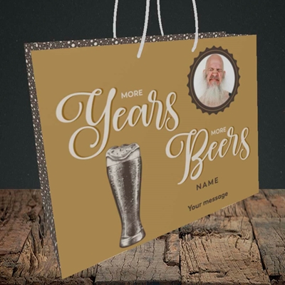 Picture of Years Beers, Birthday Design, Medium Landscape Gift Bag