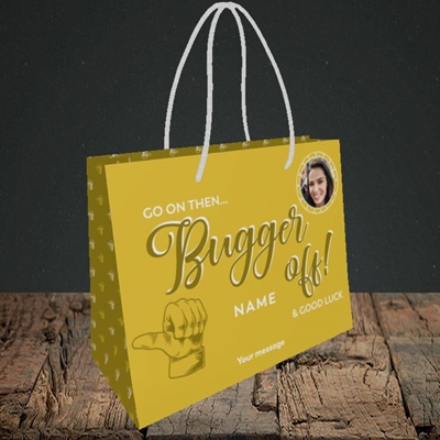 Picture of Bugger Off Then, Leaving Design, Small Landscape Gift Bag
