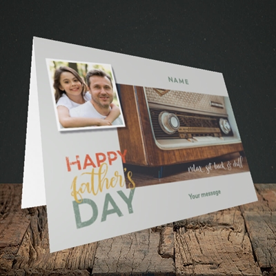 Picture of Retro Radio, Father's Day Design, Landscape Greetings Card