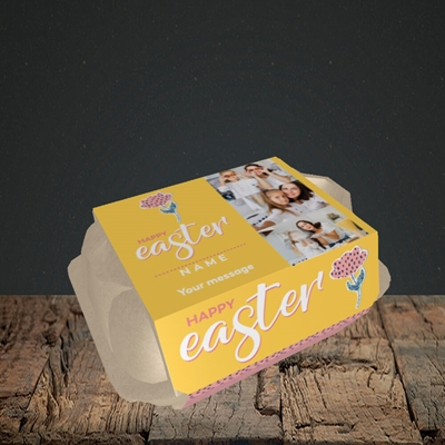 Picture of Easter Flower, Easter Design, 6 Egg Box