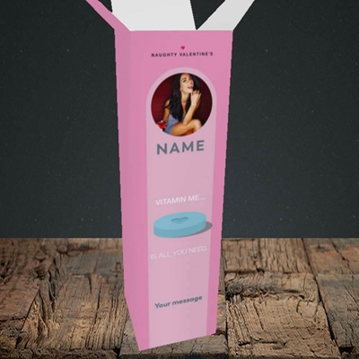 Picture of Vitamin Me, Valentine's Design, Upright Bottle Box