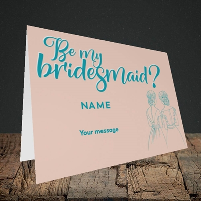 Picture of Be My Bridesmaid(Without Photo), Wedding Design, Landscape Greetings Card