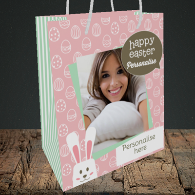 Picture of Rabbits, Easter Design, Medium Portrait Gift Bag
