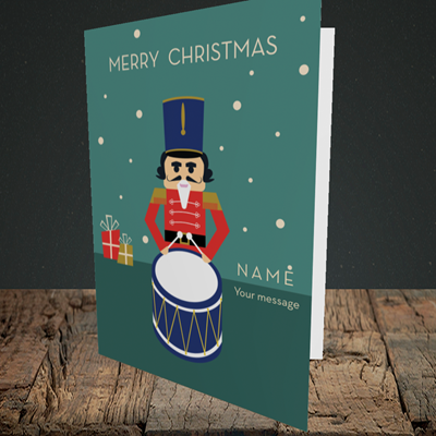 Picture of Drummer Boy(Without Photo), Christmas Design, Portrait Greetings Card