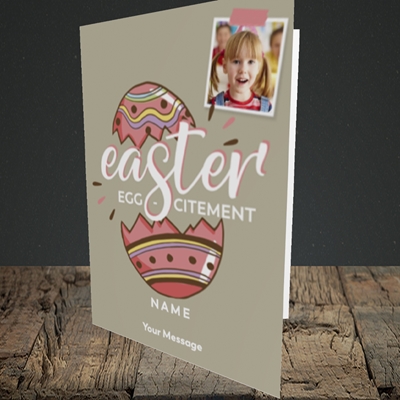 Picture of Egg-citement, Easter Design, Portrait Greetings Card