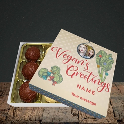 Picture of Vegan's Greetings, Christmas Design, Choc 9
