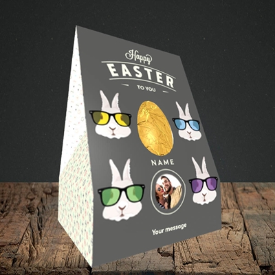 Picture of Hipster Bunnies, Easter Design, Large Egg