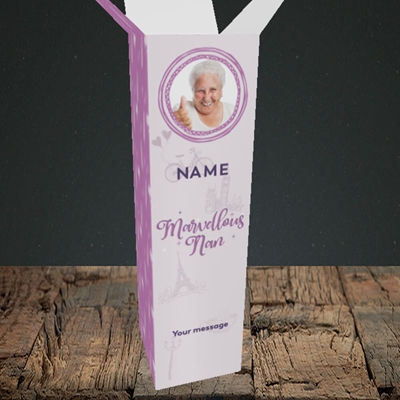 Picture of Marvellous Nan, Mother's Day Design, Upright Bottle Box