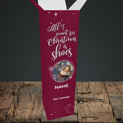 Picture of Christmas Shoes, Christmas Design, Upright Bottle Box