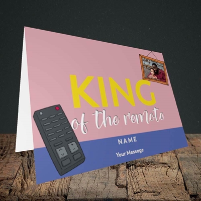 Picture of King Of The Remote, Father's Day Design, Landscape Greetings Card