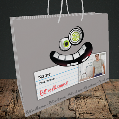 Picture of Mad, Get Well Soon Design, Medium Landscape Gift Bag