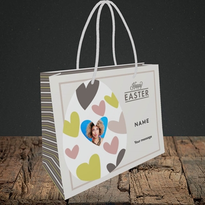 Picture of Egg Of Hearts, Easter Design, Small Landscape Gift Bag