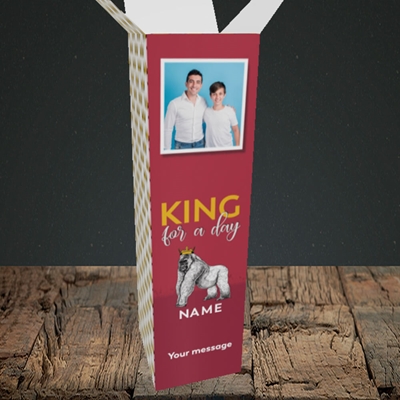 Picture of King For A Day, Father's Day Design, Upright Bottle Box