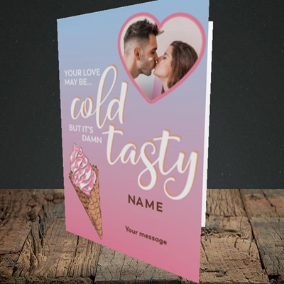 Picture of Cold But Tasty, Valentine's Design, Portrait Greetings Card