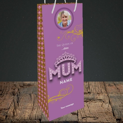 Picture of The Queen, Mother's Day Design, Bottle Bag