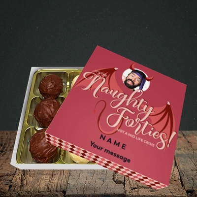 Picture of Naughty Forties, Birthday Design, Choc 9