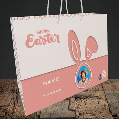 Picture of Ears & Egg, Easter Design, Medium Landscape Gift Bag