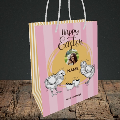 Picture of Little Chicks, Easter Design, Small Portrait Gift Bag