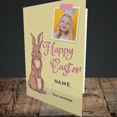 Picture of Spring Bunny, Easter Design, Portrait Greetings Card
