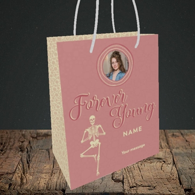 Picture of Forever Young(Skeleton), Birthday Design, Small portrait Gift Bag