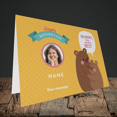 Picture of Mummy You Are The Best Bear, Mother's Day Design, Landscape Greetings Card