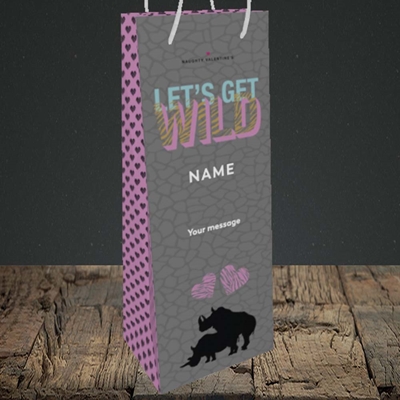 Picture of Let's Get Wild(Without Photo), Valentine's Design, Bottle Bag