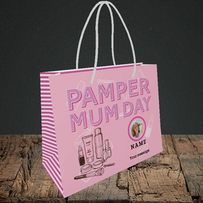 Picture of Pamper Mum Day, Mother's Day Design, Small Landscape Gift Bag