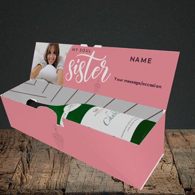 Picture of Soul Sister, Birthday Design, Lay-down Bottle Box