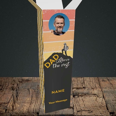 Picture of Dad Above The Rest, Father's Day Design, Upright Bottle Box