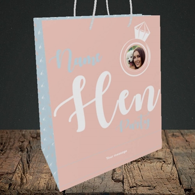 Picture of Hen Party Peach, Wedding Design, Medium Portrait Gift Bag