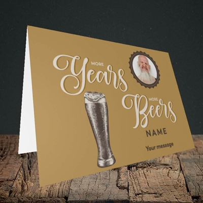 Picture of Years Beers, Birthday Design, Landscape Greetings Card