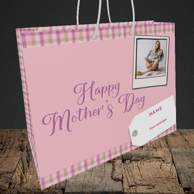 Picture of 2. Polaroid(Chequer), Mother's Day Design, Medium Landscape Gift Bag