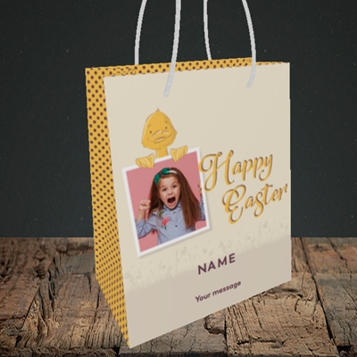 Picture of Duckling Polaroid, Easter Design, Small Portrait Gift Bag
