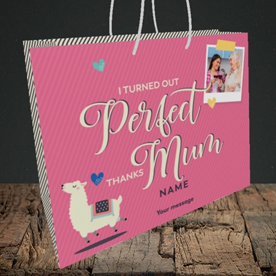 Picture of Perfect Mum, Mother's Day Design, Medium Landscape Gift Bag