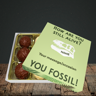 Picture of Fossil, (Without Photo) Birthday Design, Choc 9