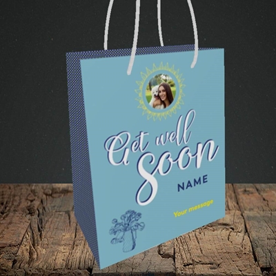 Picture of Sun & Flowers, Get Well Soon Design, Small Portrait Gift Bag