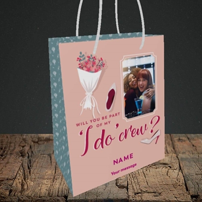 Picture of I Do Crew, Wedding Design, Small Portrait Gift Bag