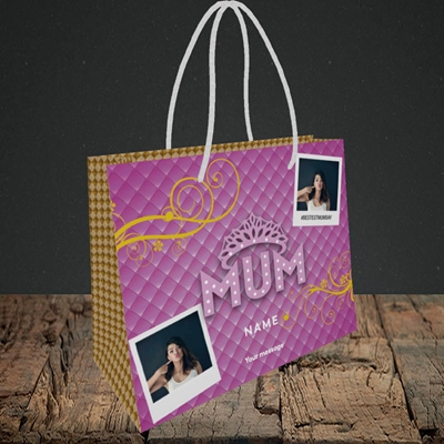 Picture of Bestest Mum, Mother's Day Design, Small Landscape Gift Bag
