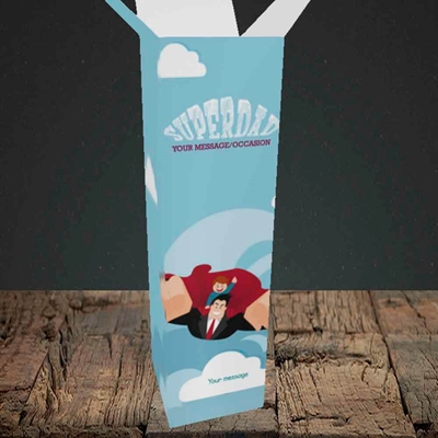 Picture of Superdad,(Without Photo) Father's Day Design, Upright Bottle Box