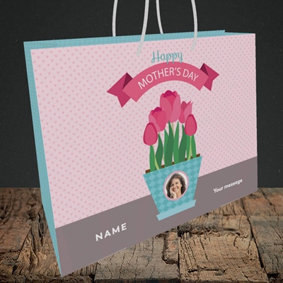 Picture of Flowers On The Table, Mother's Day Design, Medium Landscape Gift Bag
